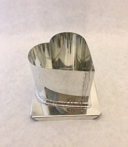 Heart Metal Pillar Candle Mold 5in x 3.5in