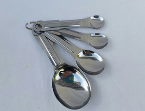 Measuring Spoons, Stainless Steel Set of 4 - 1tbsp, 1tsp, 1/2tsp, 1/4tsp